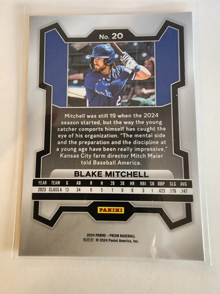 Blake Mitchell 2024 Panini Prizm #20 - Image 2 of 2