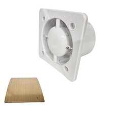 100mm Bathroom Extractor Fan with Timer - White, Black, Chrome, Brushed Brass