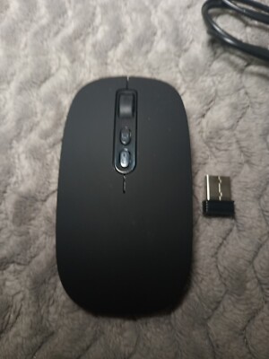 RAPIQUE Bluetooth Wireless Mouse Rechargeable Multi-DeviceTri-Mode, Black