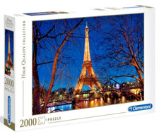 2000 Piece Jigsaw Puzzle Eiffel Tower Night Stars HD