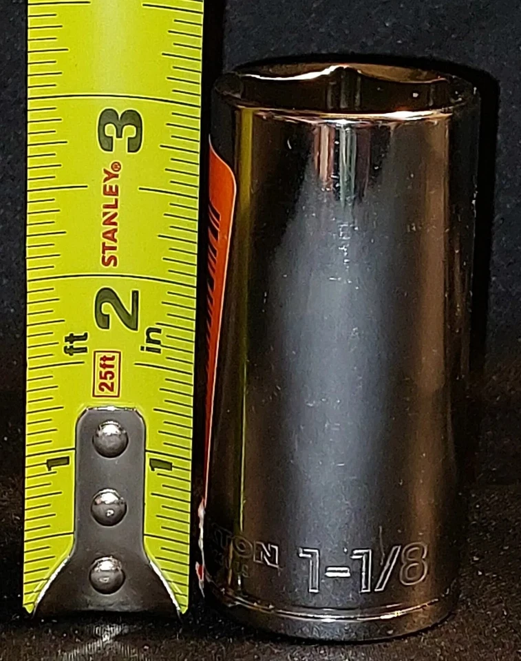 2 Sockets 1-1/8" Inch Deep 6 Point Socket 1/2 Inch Tekton. SHD23029 3" Length - Image 4 of 4