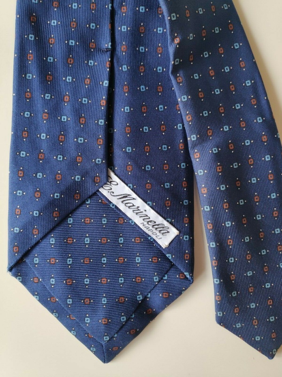 E Marinella Napoli Tie Blue 8CM self tipped | eBay