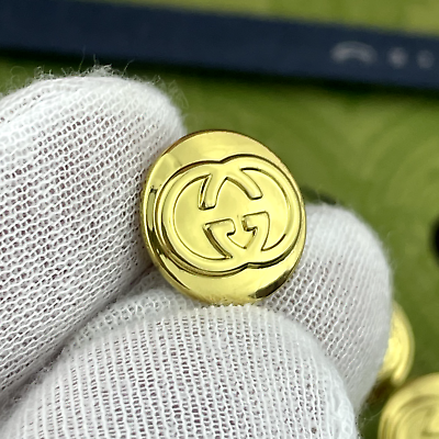 SET OF 10 SMALL GUCCI GOLD BUTTONS GG LOGO VINTAGE METAL SET OF 10 SMALL GUCCI GOLD BUTTONS GG LOGO VINTAGE METAL