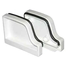 Amerimax M0611 End Cap 5K-Style ~ Pair ~ Viny White