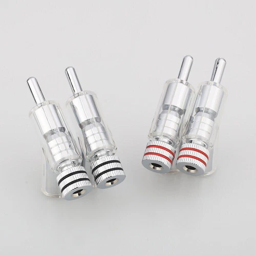 Conector de cable de altavoz de audio enchufe banana hifi 4/8 piezas tornillo conexión de bloqueo - Imagen 4 de 12