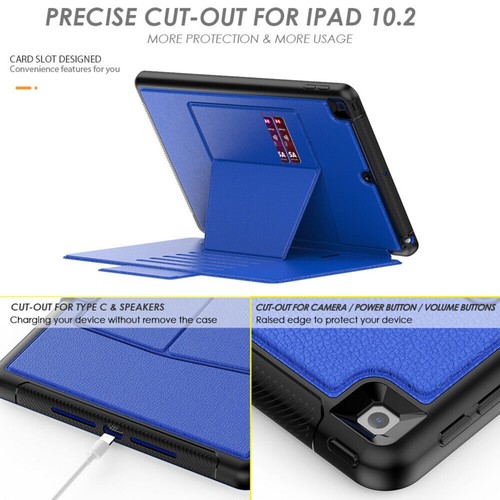 For iPad 5th 6th 7th 8th 9th Generation PU Leather Case Heavy Duty Stand Cover - Picture 15 of 33
