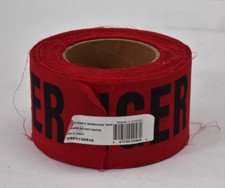 Presco Repulpable Barricade Printed Barrier Tape 3" x 135 yds Red/Black