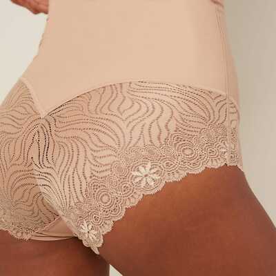 SIMONE PERELE WOMEN HIGH WAIST BRIEF SHAPEWEAR #12R774, SIZE: INT 5, SAND, NWT