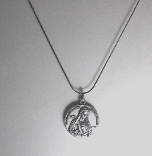 VIRGIN MARY AMERICA NEEDS FATIMA 100TH ANNIVERSARY MEDAL PENDANT, NECKLACE