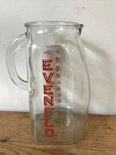 Vintage Evenflo Glass Baby Formula Milk Jug Measuring Pitcher 4 Cup USA 7" x 5"