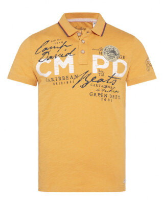 Camp David Poloshirt mit Logo print warm sun CG2404-3893-22