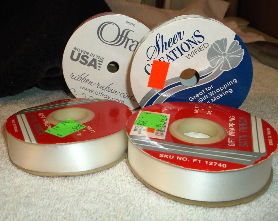 4 Rolls of Ribbon--2 new 2 used - Image 2 of 2