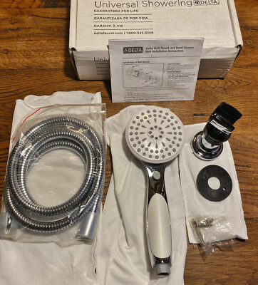 Delta ActivTouch Wall Mount Hand Shower With Extended Hose In Chrome 55424-WC T2