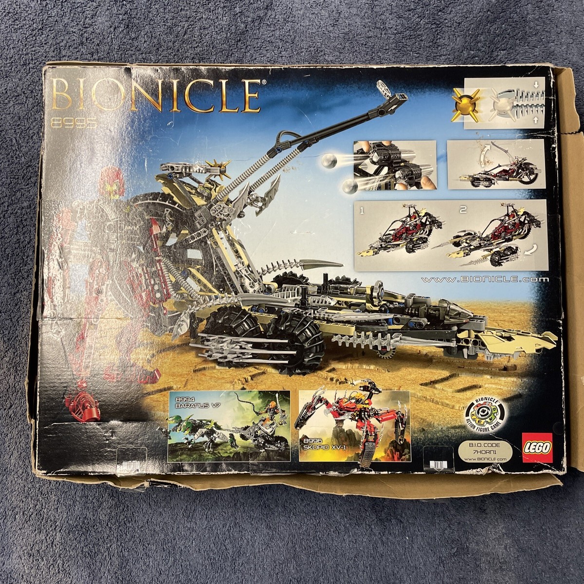 LEGO Bionicle 8995 Thornatus V9 100% Complete W/Box & Instruction 