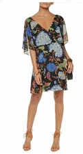 ALICE + OLIVIA Cay Alder Floral Printed Mini Dress Size 8 NWT $298