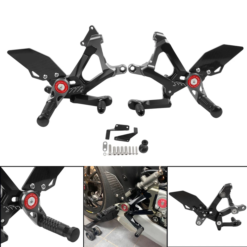 Reposapiés ajustables para Ducati Panigale V4 V4S V4R 2018-2024  Foto 2 de 4
