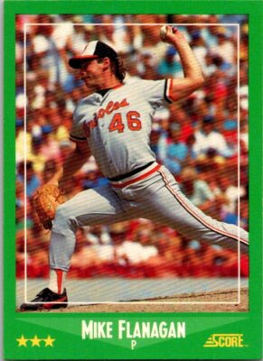 額入り　michael j flanagan　SING(50) 1988 Score Baseball #427 Mike Flanagan | eBay