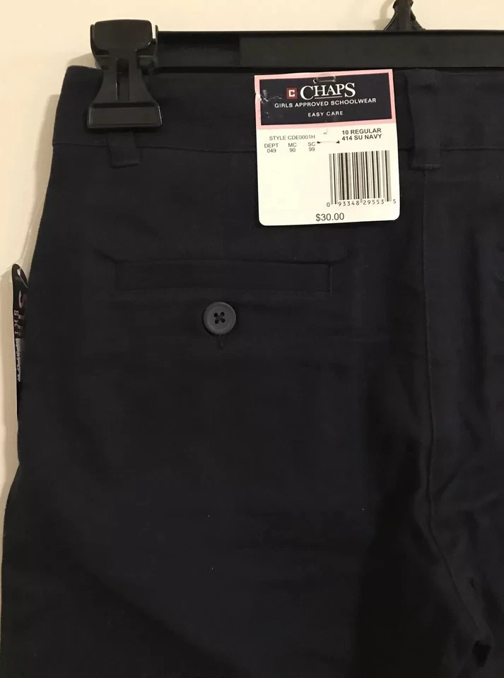 Chaps Girls Blue 10 Easy Care Stretch Skimmer Bermuda School Shorts NWT! M499 - Image 2 of 4