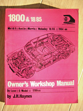 Haynes Owners Workshop Manual 1800 & 18/85. 1964 Mk 1 Austin Morris Wolseley