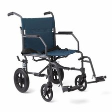 Medline Lightweight Transport Wheelchair 12 inch Wheels 300 lb Capacity