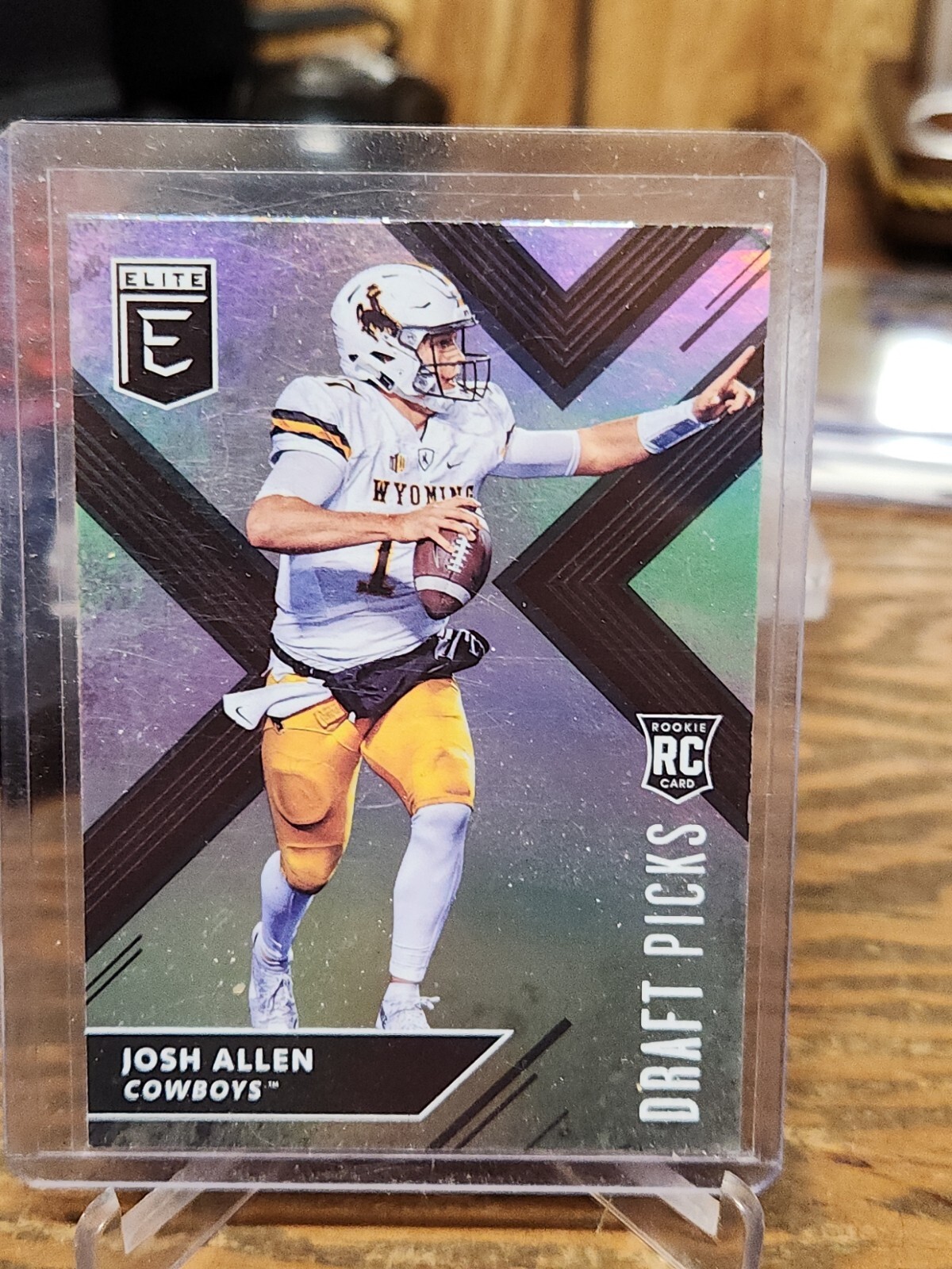 2018 Panini Elite Draft Picks Collegiate #103 Josh Allen White Jersey RC Rookie