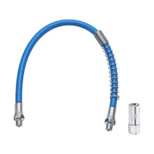 Grease Gun Hose Kit 15.7" 10000 PSI w Grease Gun Coupler 1/8 NPT Threads Blue