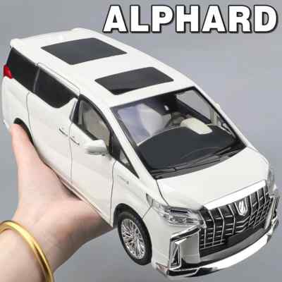 1/18 Toyota Alphard MPV Alloy Car Model Diecast Metal Toy Vehicles Sound  Light