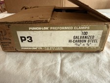 NOS P-3 Punch-Lok Pince à tuyau 13/16'" X 3/8" Pince à tuyau galvanisée (boîte de 100)