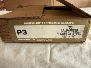 NOS P-3  Punch-Lok Hose Clamp  13/16'" X 3/8" Galvanized Hose Clamp (Box of 100)