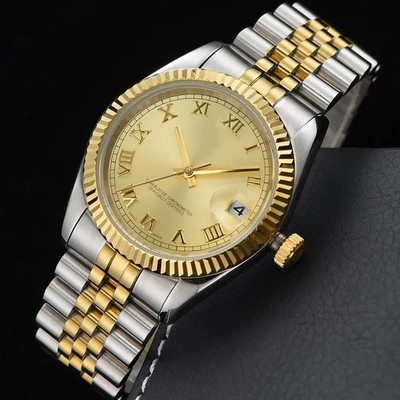 Luxury Automatic watch mens 36mm Full Stainless steel Luminous  Day/Date