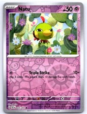 Pokemon TCG Natu 025/091 Reverse Holo Paldean Fates (2 card minimum)