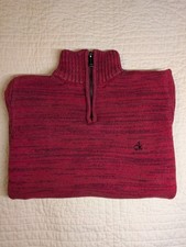 Boys Quarter Zip Calvin Klein Red Sweater, Small 8 , Great Condition 
