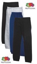 FOTL JOGGING BOTTOMS with pockets Kids Boys girls Fleece Plain Joggers 5- 15yrs