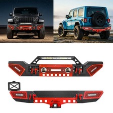 For 2007-2018 Jeep Wrangler Jk Front Bumper Or Rear Bumper With Lights D-rings