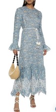 LIKE NEW- Zimmermann Carnaby Belted Broderie Anglaise Dress Size 1 AU 10 US 6 