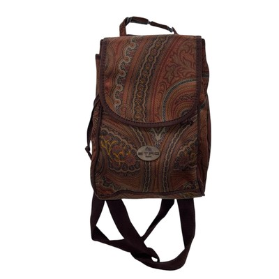 ETRO Mini Backpack Bag All-over Paisley Pattern Nylon Brown ETRO Mini Backpack Bag All-over Paisley Pattern Nylon Brown  main image 2