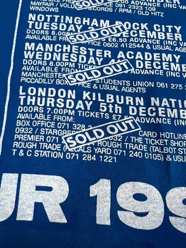 T-shirt single stitch NIRVANA STAFF BLUE NEVERMIND UK. TOUR Long Sleeve Size XL - Picture 16 of 23