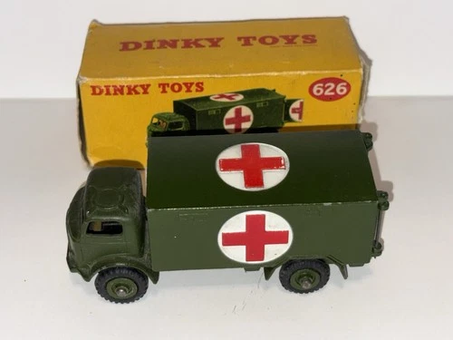 Vintage Used Dinky Toys Meccano No.626 Military Ambulance Truck with Box