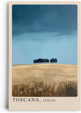 Toscana Minimalismo - Ampio paesaggio con dolci campi e