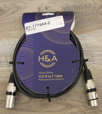 H A Value Series XLR M to F Professional Microphone Cable 15' Model HAVXMF15