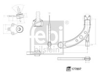 Lagerung Verteilergetriebe Links Febi Bilstein 177916 FÜR Ford Volvo