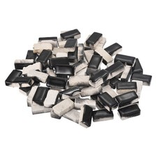 200g Ceramic Mosaic Tiles for Crafts Bulk Rectangle Black Ceramic Tiles
