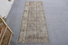 Decorative Rug, Geometric Brown 2.3x5.5 ft