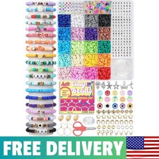 5000-Piece Bracelet Making Kit with Clay Beads and Charms for Teens