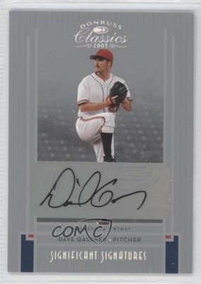 2005 Donruss Classics Silver Significant Signatures /100 Dave Gassner Auto 0f3