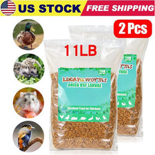22LB Dried Black Soldier Fly Larvae Non-GMO High-Protein Worms Fit Chicken Treat