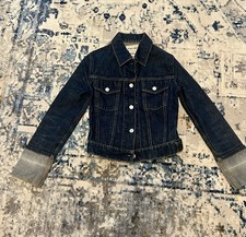 Vintage Archive Helmut Lang Folded Sleeves Denim Jacket Sz 40, Made in Italy