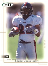 2001 SAGE HIT #22 Deuce McAllister RC Rookie Card. rookie card picture