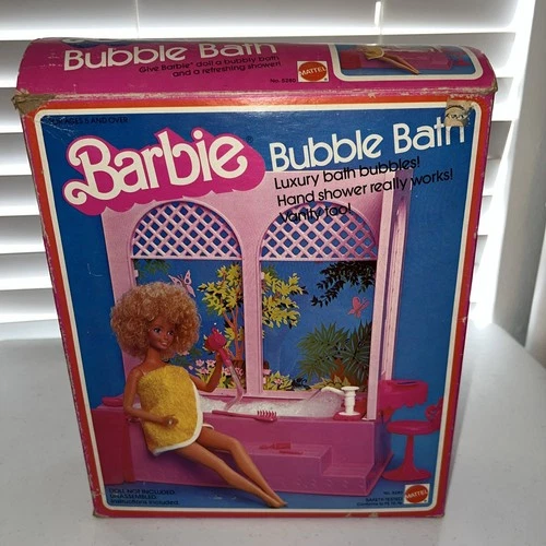 Vintage Barbie Bubble Bath Set 5280 1981 Complete Damage Box *Age/Storage Wear*