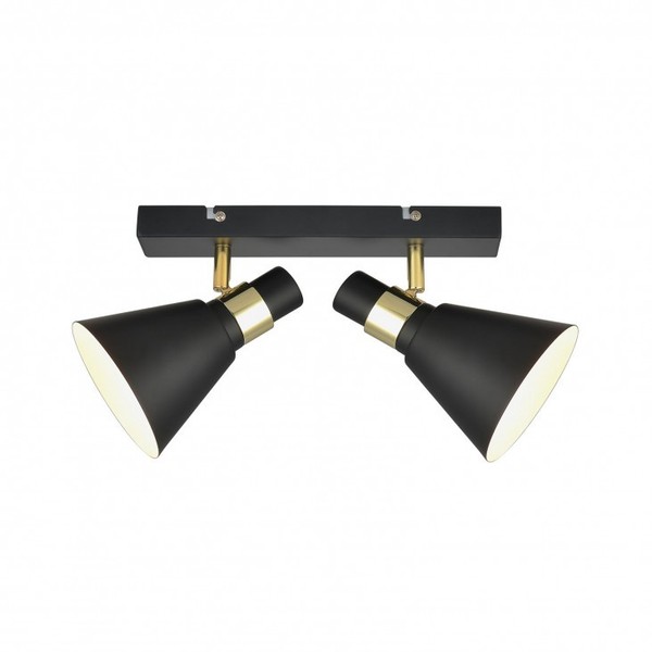 Schwarz Gold Moderne Skandinavisch Spot Strahler Reflektor 2X40W/E14-image